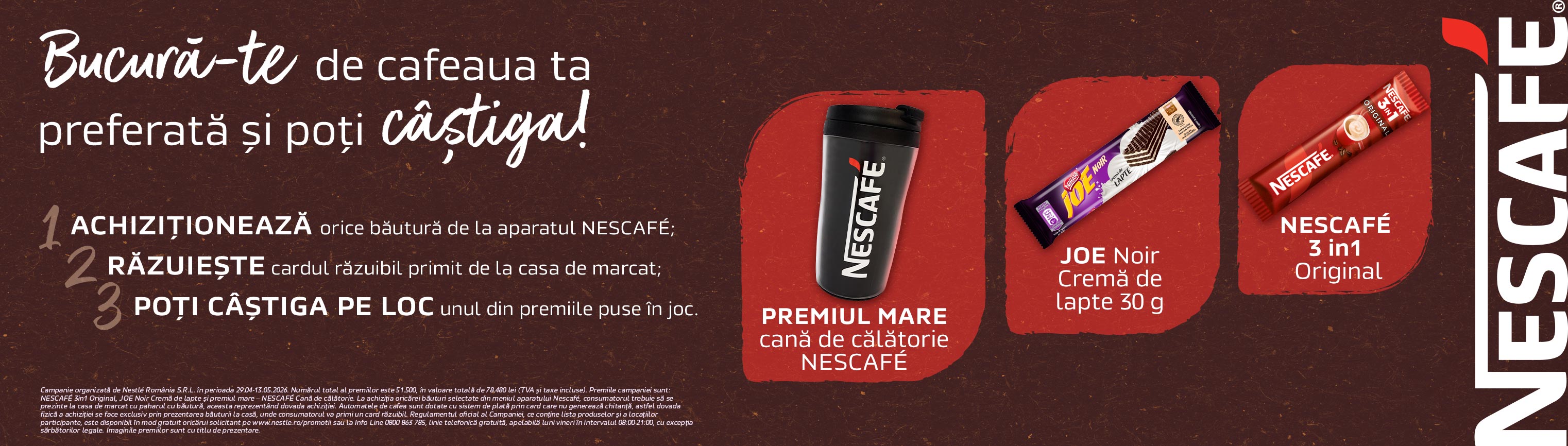 “Bucura-te de cafeaua ta preferata si poti castiga!”