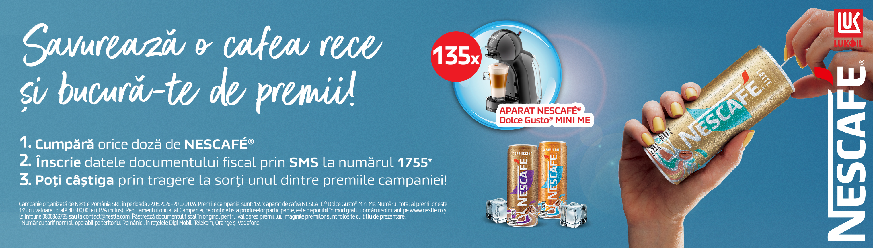 Banner NESCAFE RTD Lukoil iunie-iulie 2026