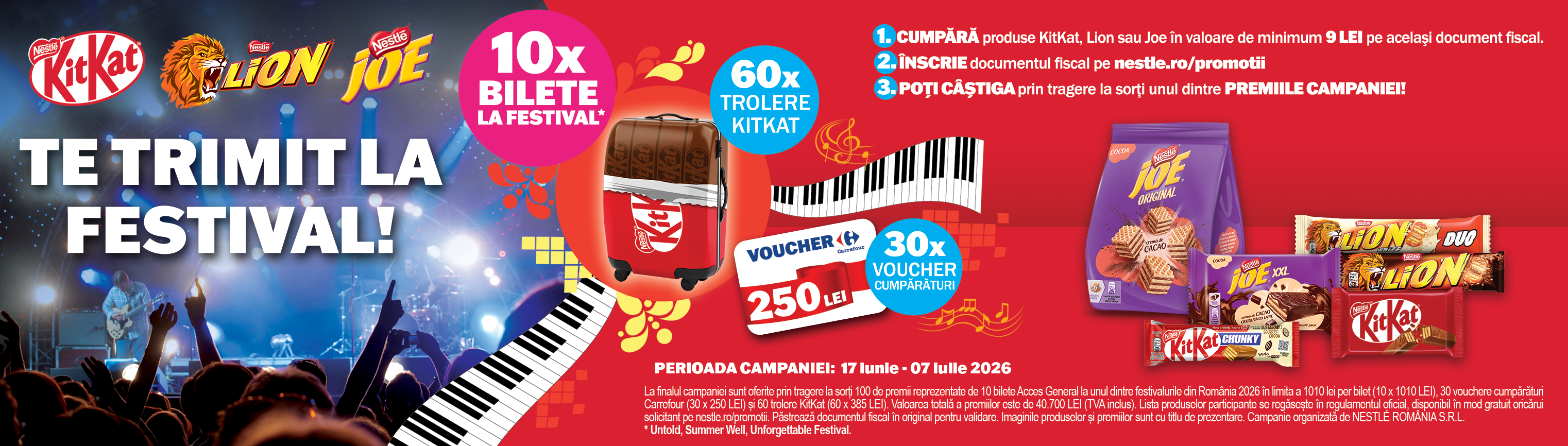 CAMPANIA "Gusta vibe-ul de festival cu Nestle & Carrefour"