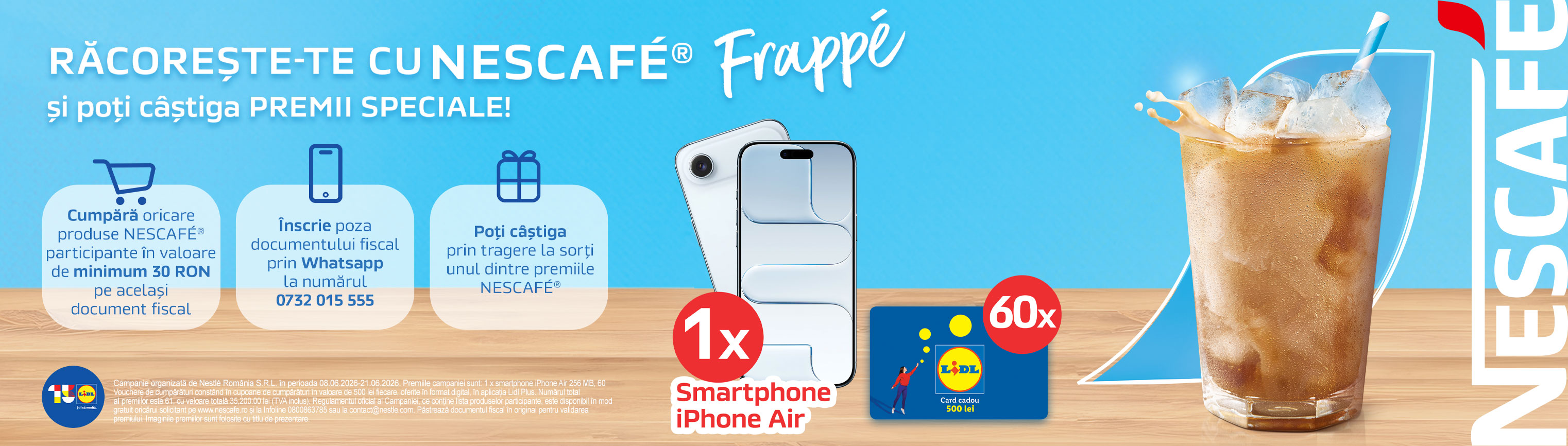 Campania Nestle NESCAFE Frappe in magazinele Lidl