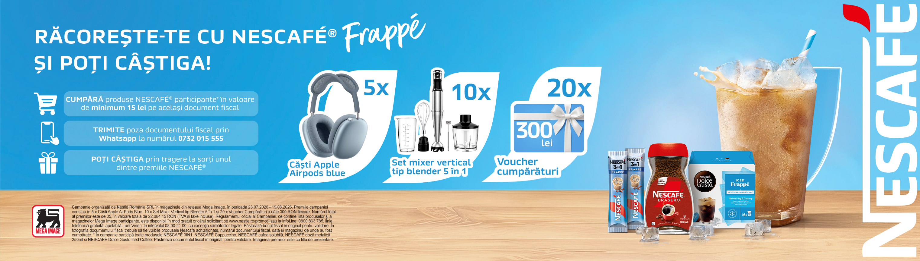 Racoreste-te cu NESCAFE Frappe si poti castiga!