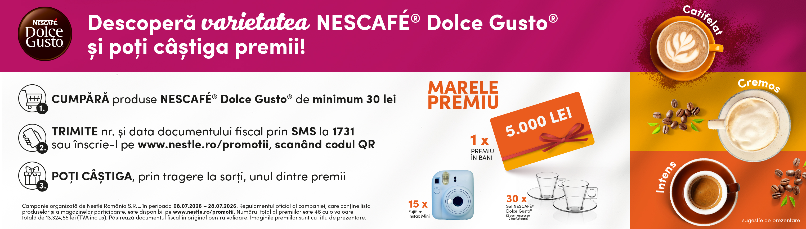 Campania "Descoperă varietatea NESCAFÉ Dolce Gusto și poți câștiga premii!” în magazinele Carrefour