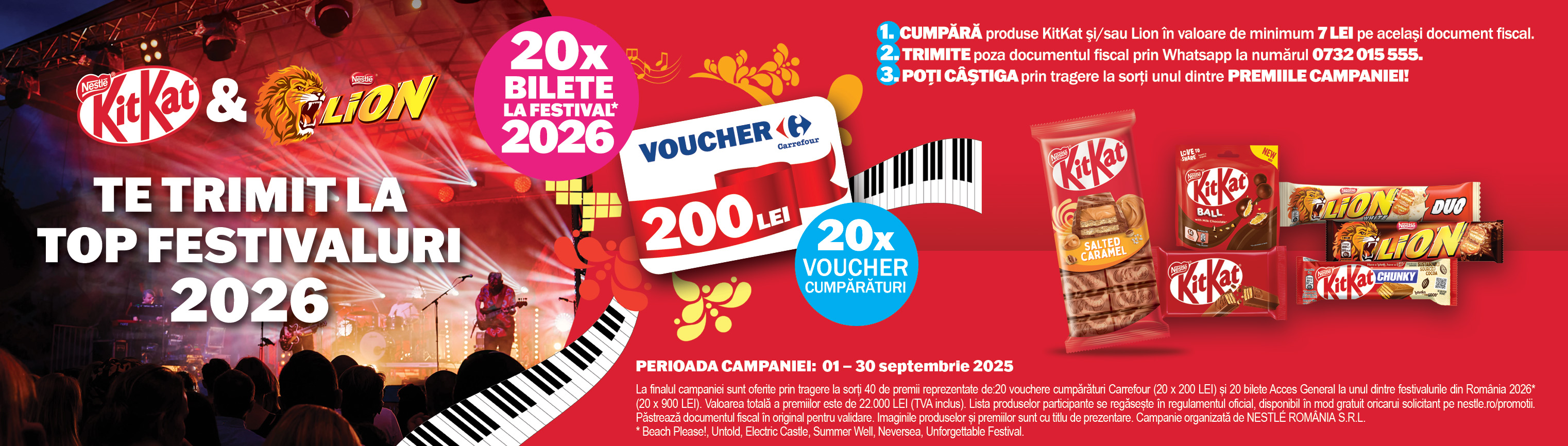 KitKat si Lion te trimit la top festivaluri 2026