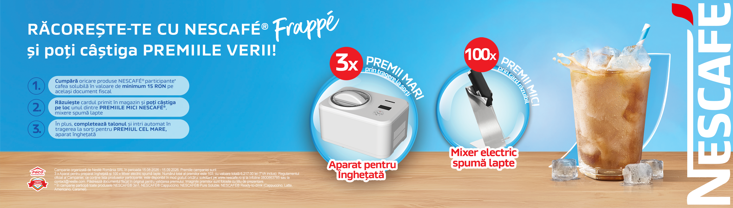 Campania Nescafe FRAPPE in magazinele PACO 