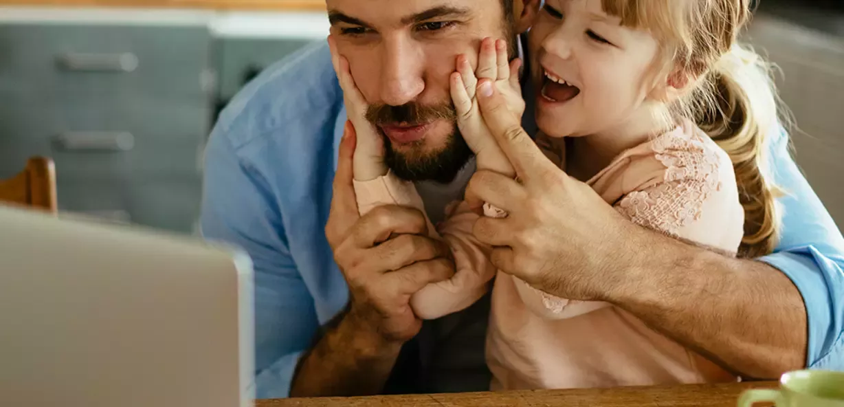 dad and kid