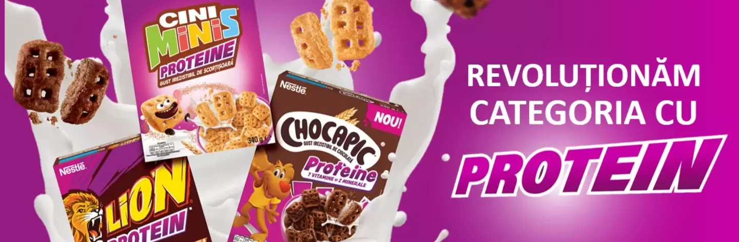 cereale Nestle cu continut ridicat de proteina