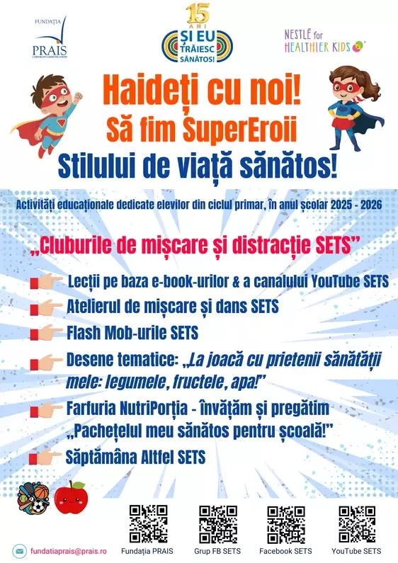 Activitati educationale copii: stil de viata sanatos.