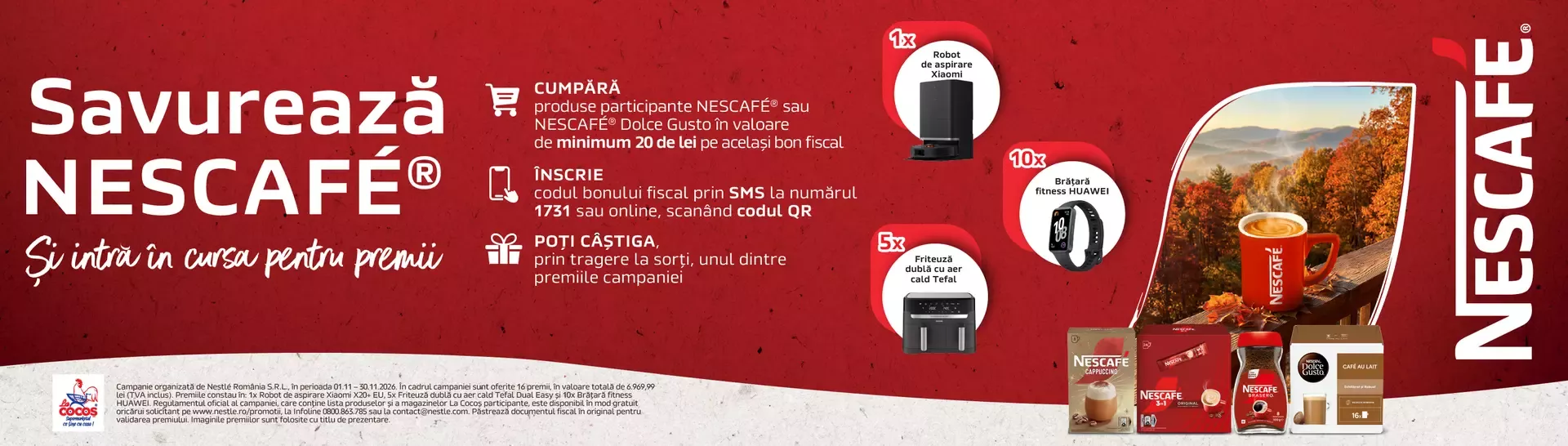 Campania „Savurează NESCAFÉ® și intră în cursa pentru premii” - în magazinele La Cocoș