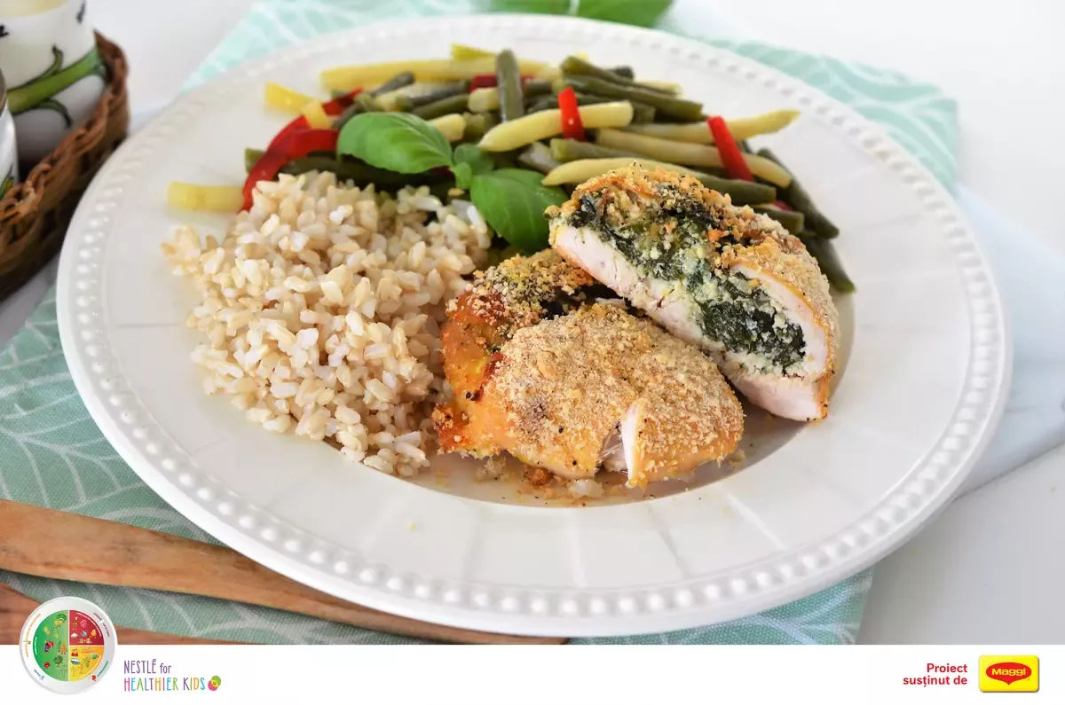 Piept de pui cu spanac - Nutriportia
