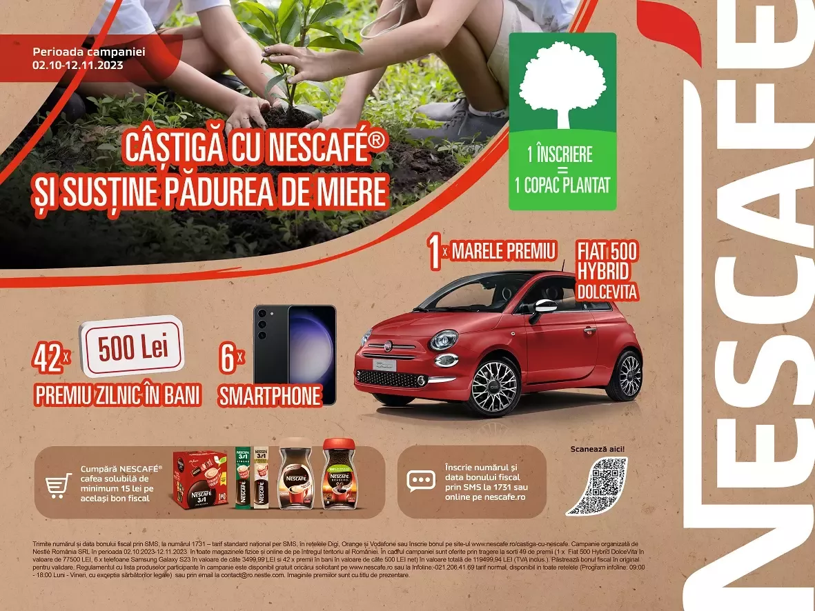 NESCAFÉ® susține extinderea Pădurii de Miere Nestlé