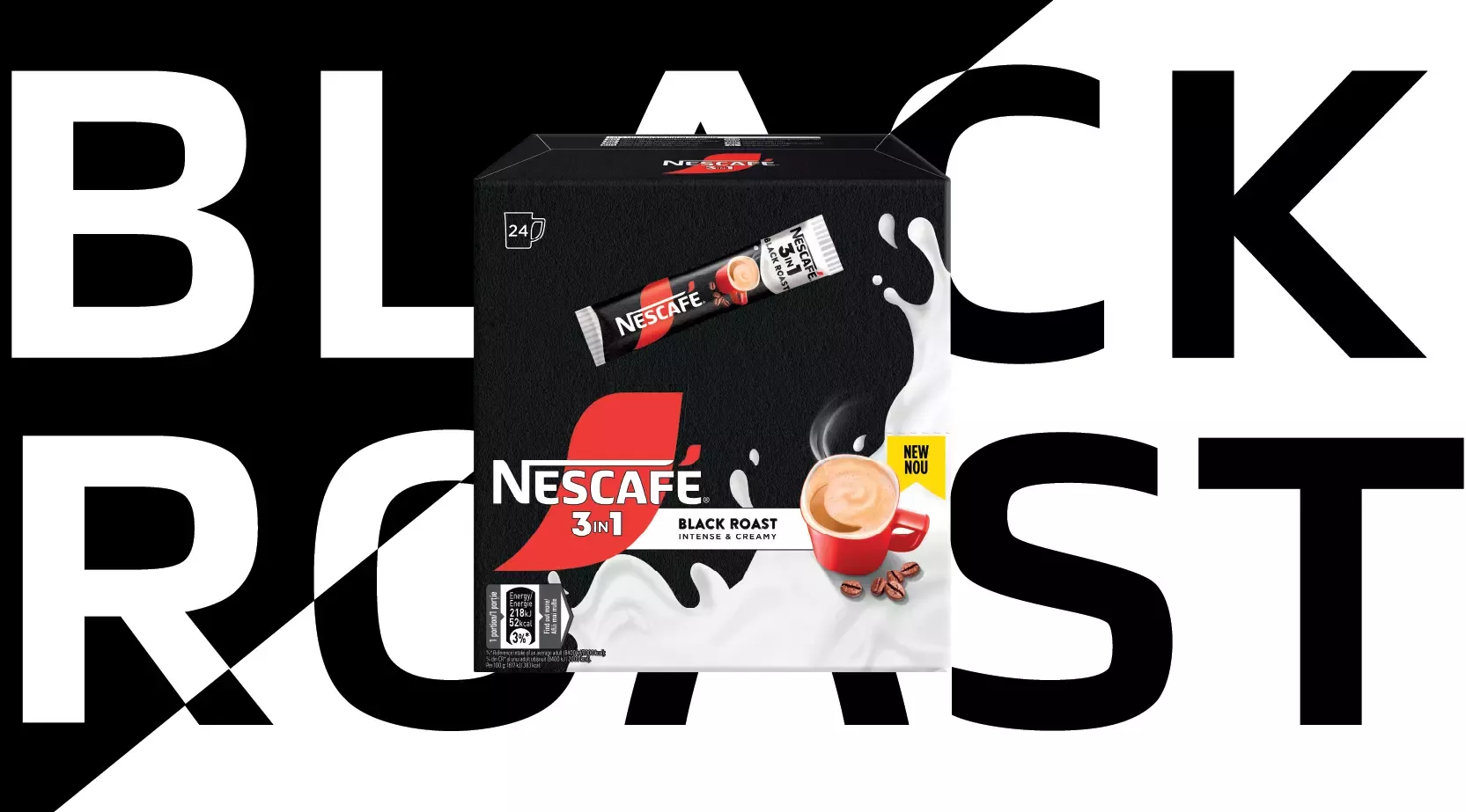 NESTLÉ anunță lansarea inovației  NESCAFÉ 3in1 Black Roast