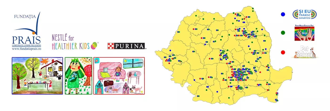 Orasele in care Nestlé Romania desfasoara programele nationale.
