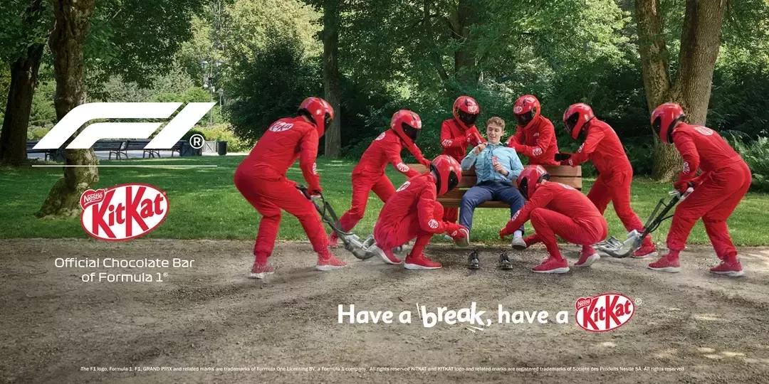 reclama parteneriat KitKat si F1