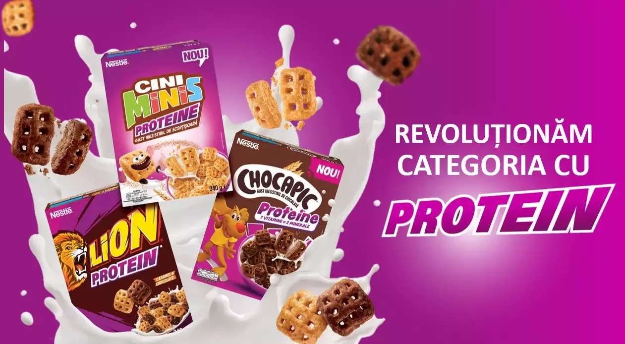 cereale Nestle cu continut ridicat de proteina