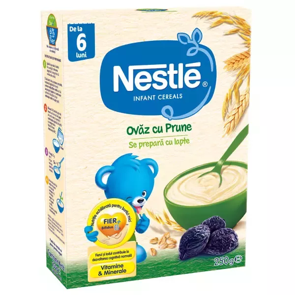 Cereale Nestlé® Ovăz cu Prune, 250g, de la 6 luni