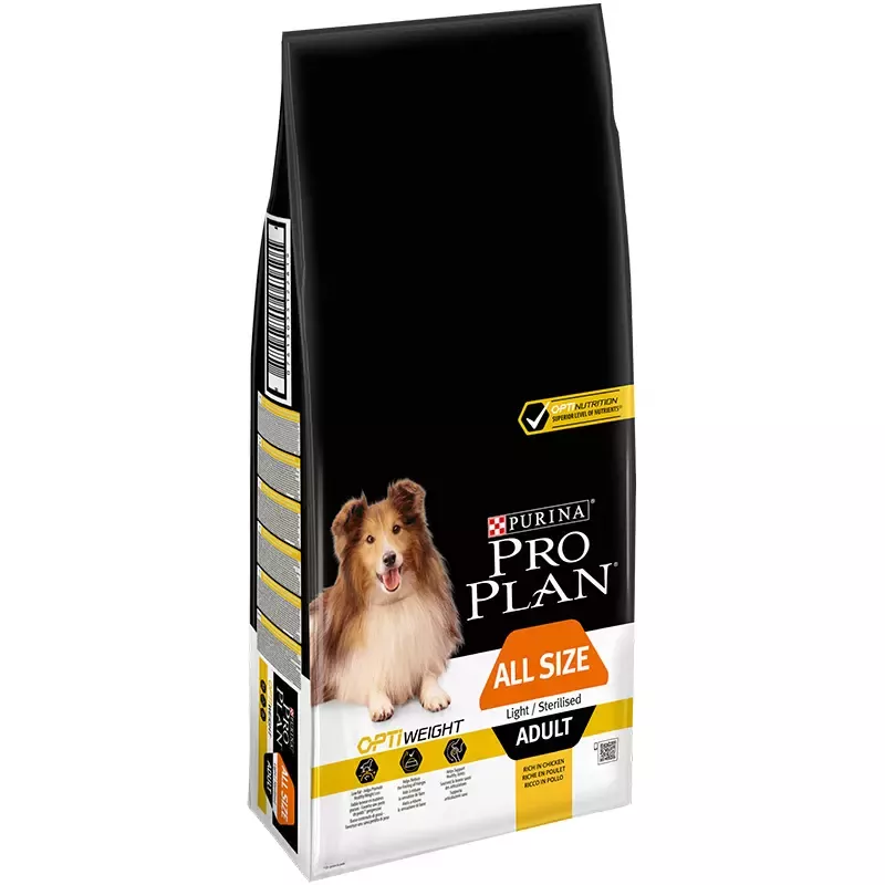 PRO PLAN ALL SIZES ADULT LIGHT / STERILISED cu Pui 14 kg, 3 kg