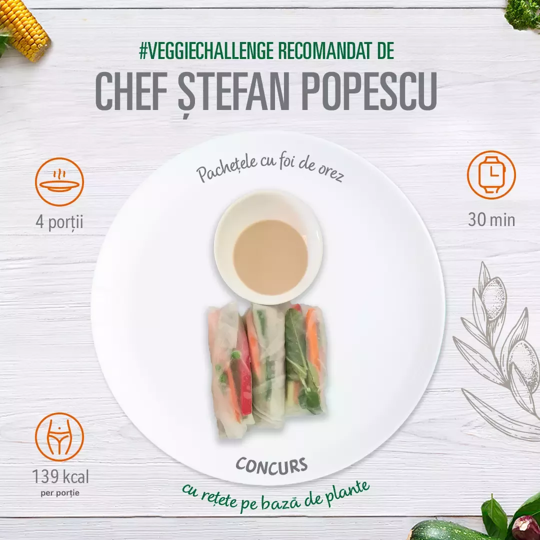 pachetele cu foi de orez