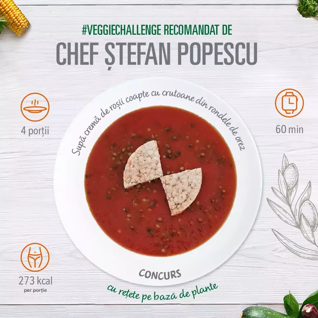 Supă cremă de roșii coapte