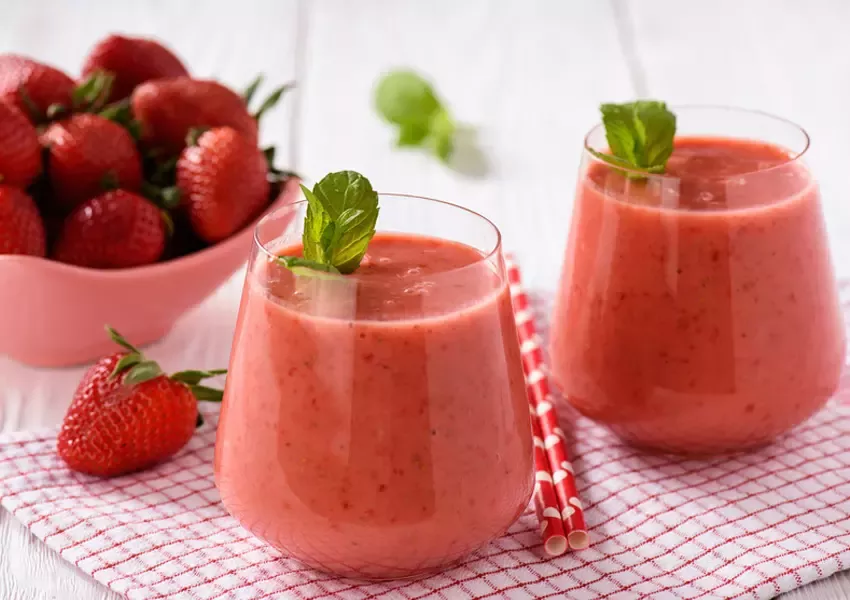 Foto Smoothie răcoritor de căpșuni