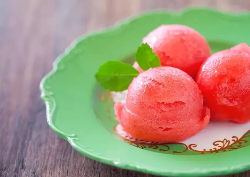 Foto Sorbet de pepene roșu